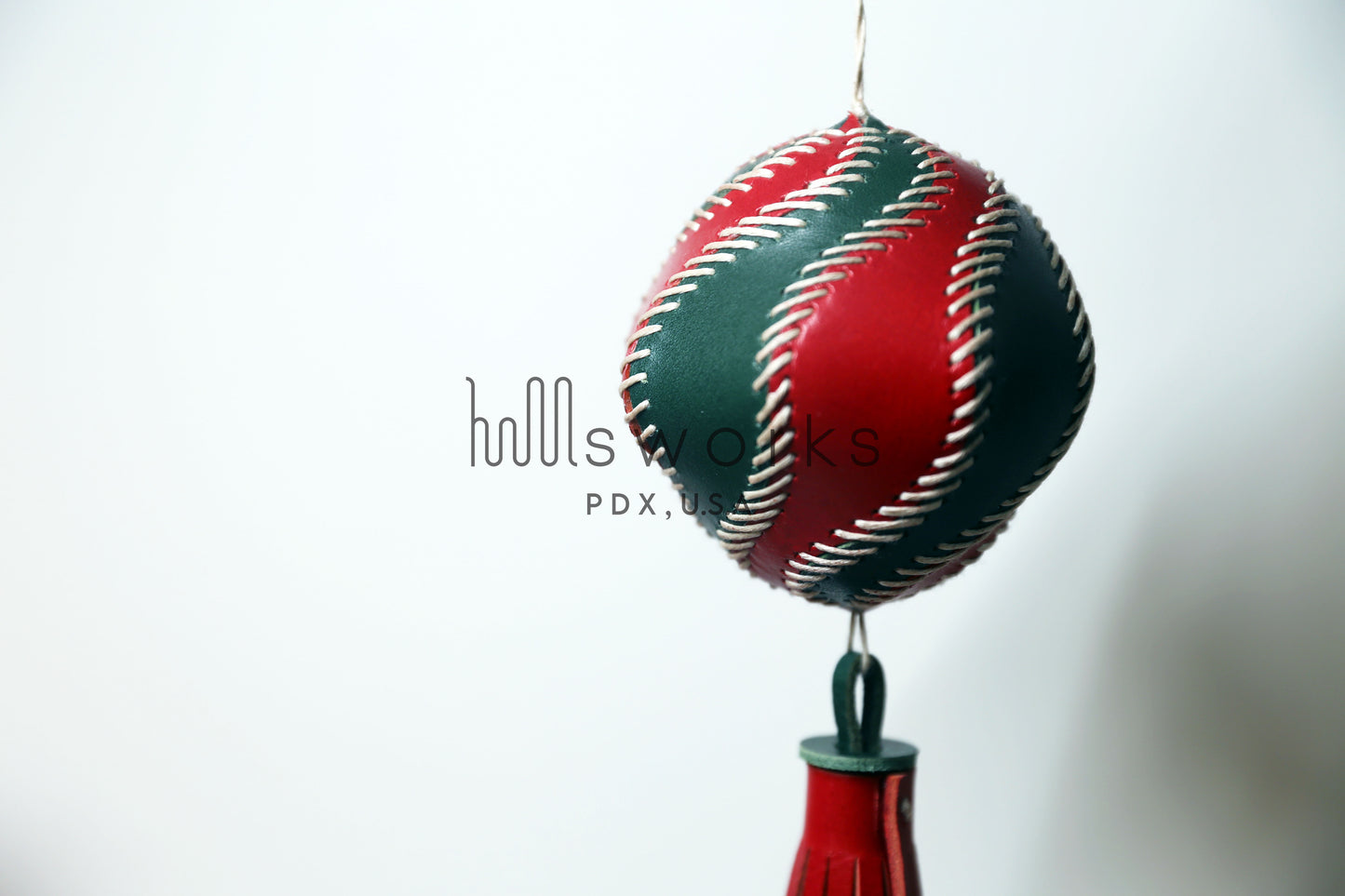 [Digital file] Handmade Leather Christmas ornament pattern (2 types)-Christmas ball-PDF file-Tutorial included